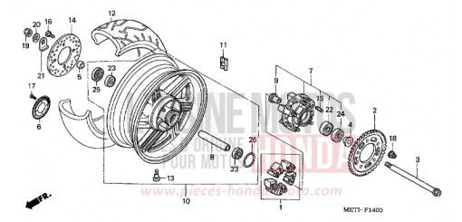 ROUE ARRIERE CBF5006 de 2006